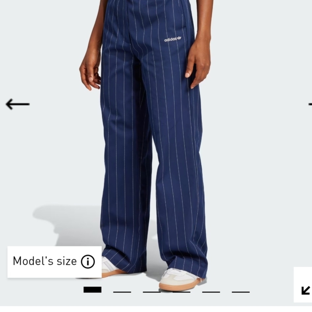 Adidas Womens Pinstripe Pants 14.  Sold Out On Website!